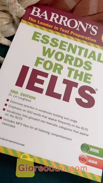 Giảm giá [Mã giảm 26%] Sách BARRON'S ESSENTIAL WORDS FOR THE IELTS (3RD EDITION) First News. Hình ảnh mang tính chất minh hoạ, hàng khá oke dùng xong sẽ quay lại. 