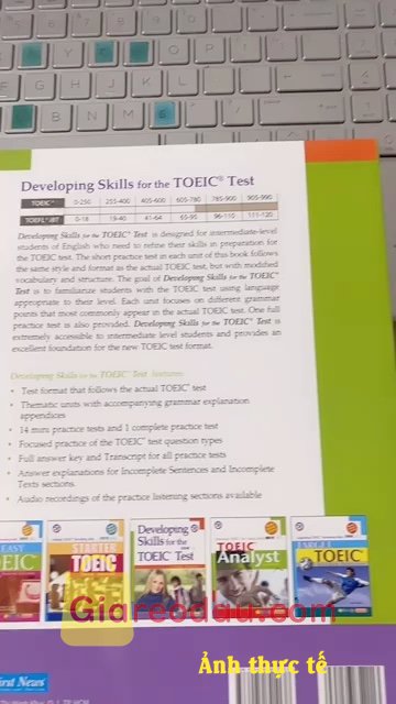 Giảm giá [Mã giảm 23%] Sách Developing Skills For The TOEIC Test (Kèm Mã Nghe Qr Code) First News. Sách cho người ôn TOEIC, đẹp, hay,. trình độ B1+ đến C1+. Giao hàng. 