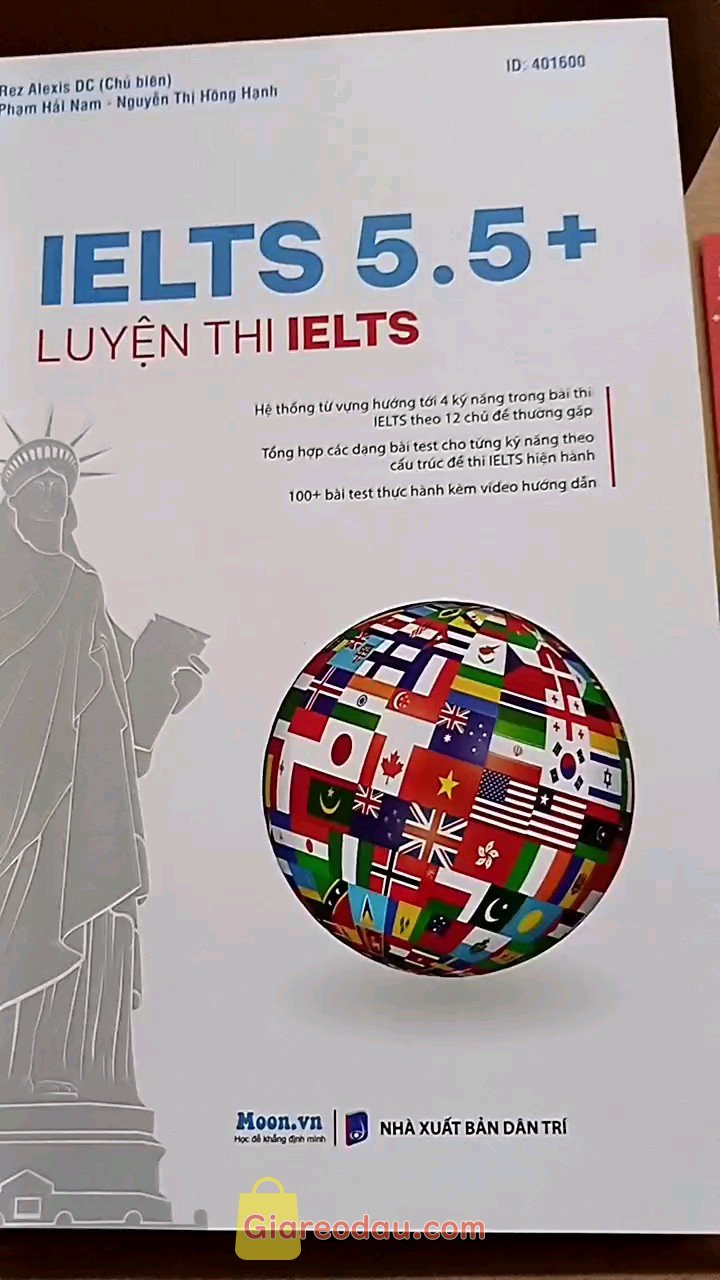 Giảm giá [Mã giảm 46%] Sách IELTS 5.5+, luyện thi IELTS 4 kỹ năng cho người mới bắt đầu Moonbook. Giao hàng nhanh. Nên mua. Hàng đóng gói rất đẹp. Quả nhiên người. 