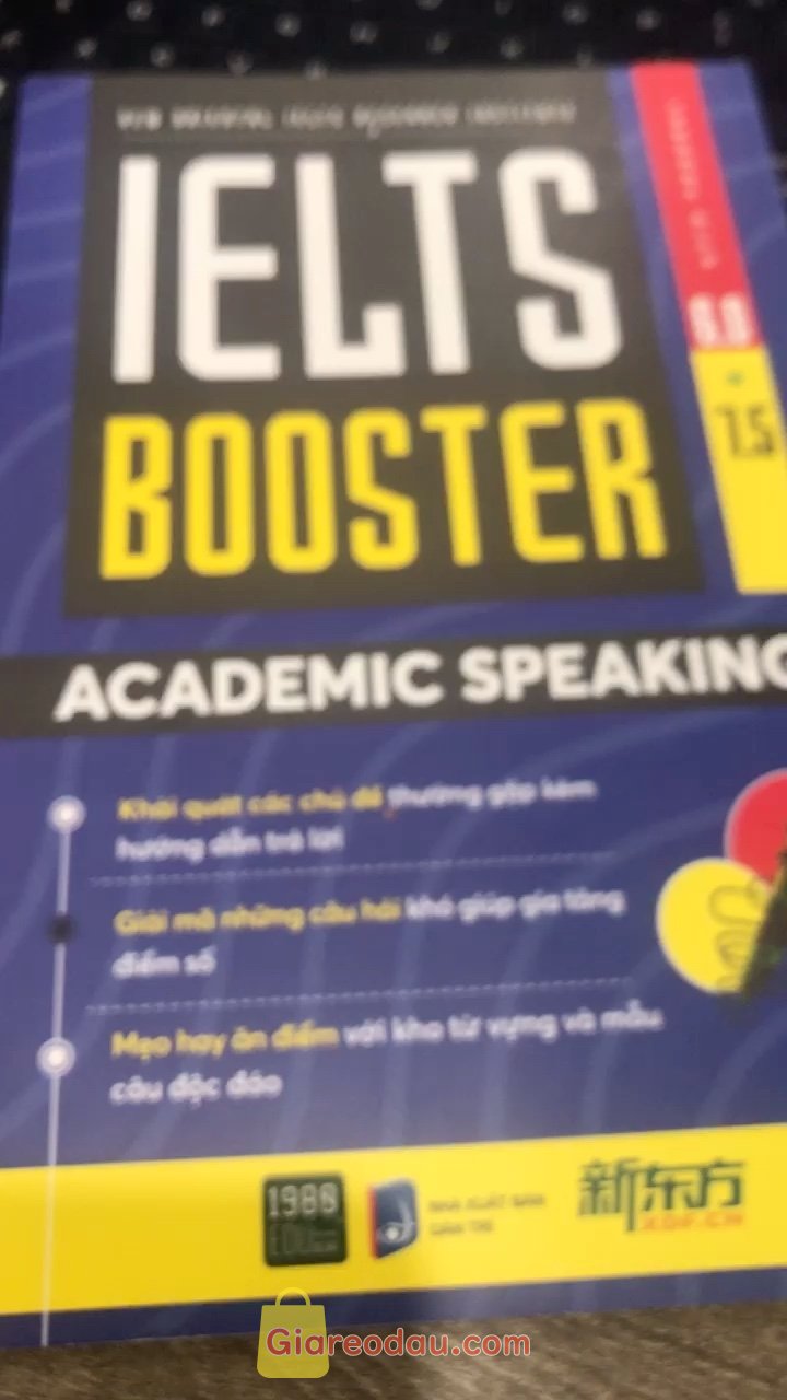 Giảm giá [Mã giảm 27%] Sách IELTS Booster Academic Speaking. Mình thấy dạng đề cũng khá ổn. Giao hàng nhanh. . 