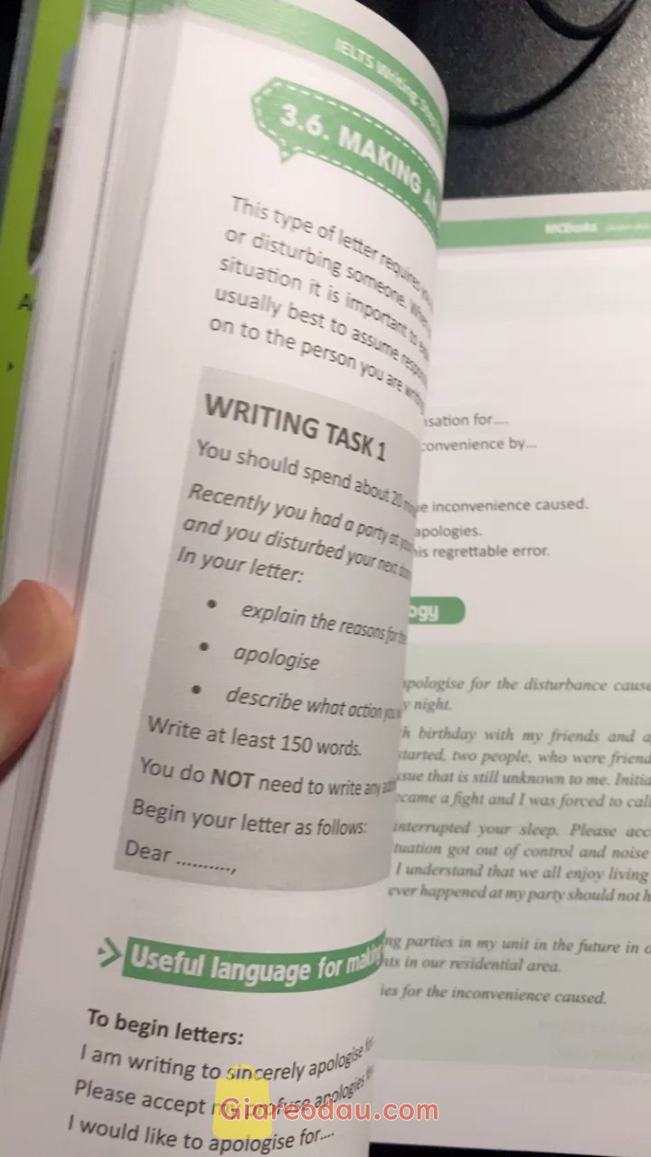 Giảm giá [Mã giảm 28%] Sách Ielts Writing Step By Step. Sách rất đẹp,hàng đóng gói cẩn thận  ,giao hàng nhanh, chi tiết. 