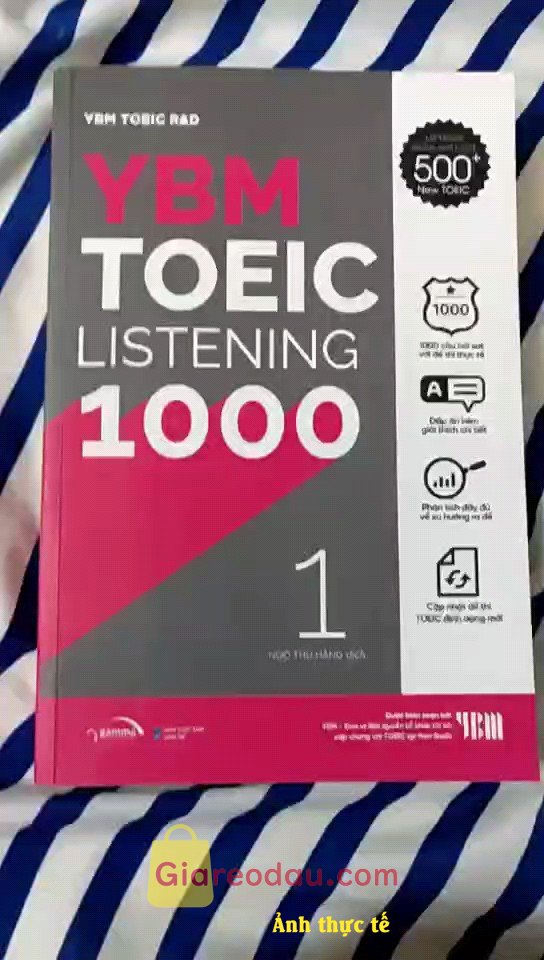 Giảm giá [Mã giảm 25%] Sách YBM Actual Toeic Tests LC 1000 Vol 1. . 