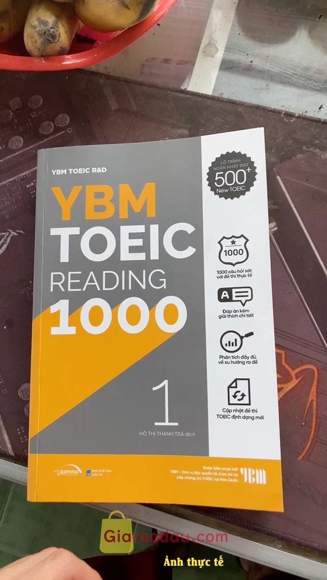 Giảm giá [Mã giảm 25%] Sách YBM Actual Toeic Tests RC 1000 Vol 1. Sách dày có giải thích bằng tiếng việt rõ ràng đúng nghĩa và có. 