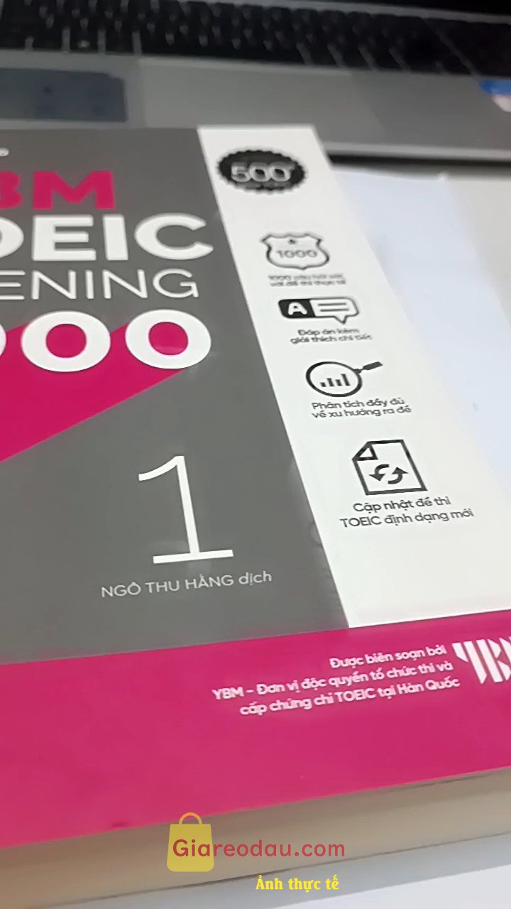 Giảm giá [Mã giảm 25%] Sách YBM TOEIC 1000 4 Vol (Trọn Bộ 4 Cuốn): YBM TOEIC Reading 1000 + YBM TOEIC Listening 1000. Sách mới, rất đẹp nha mn. Shipper dễ thương thân thiện. . Phần đáp. 