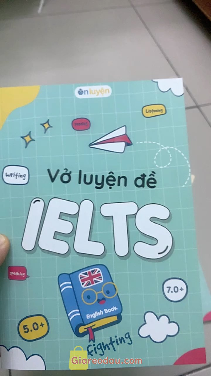 Giảm giá [Mã giảm 44%] Vở Luyện Đề IELTS gồm 20 tests các kỹ năng: Listening, Reading, Writing (108 trang) - Nhà sách ôn luyện. Dùng để luyện thi IELTS theo mục tiêu đề ra. Sách có sẵn phần tự. 