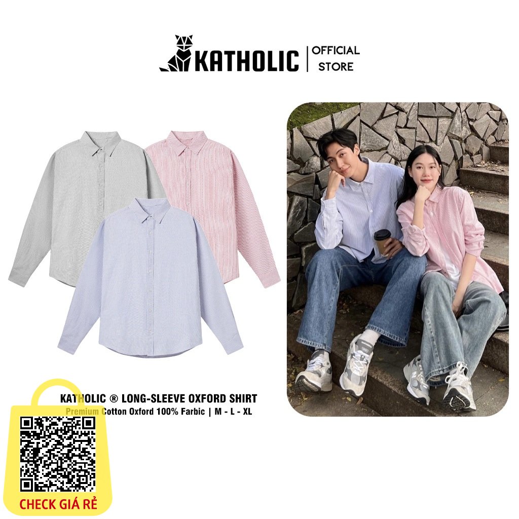 ao so mi ke soc tay dai nam nu han quoc local brand katholic chat lieu oxford form rong 3 mau xam