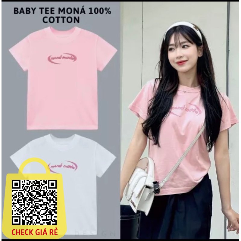 Áo thun baby tee MONÁ - TERRA, Áo phông form baby tee cotton co giãn