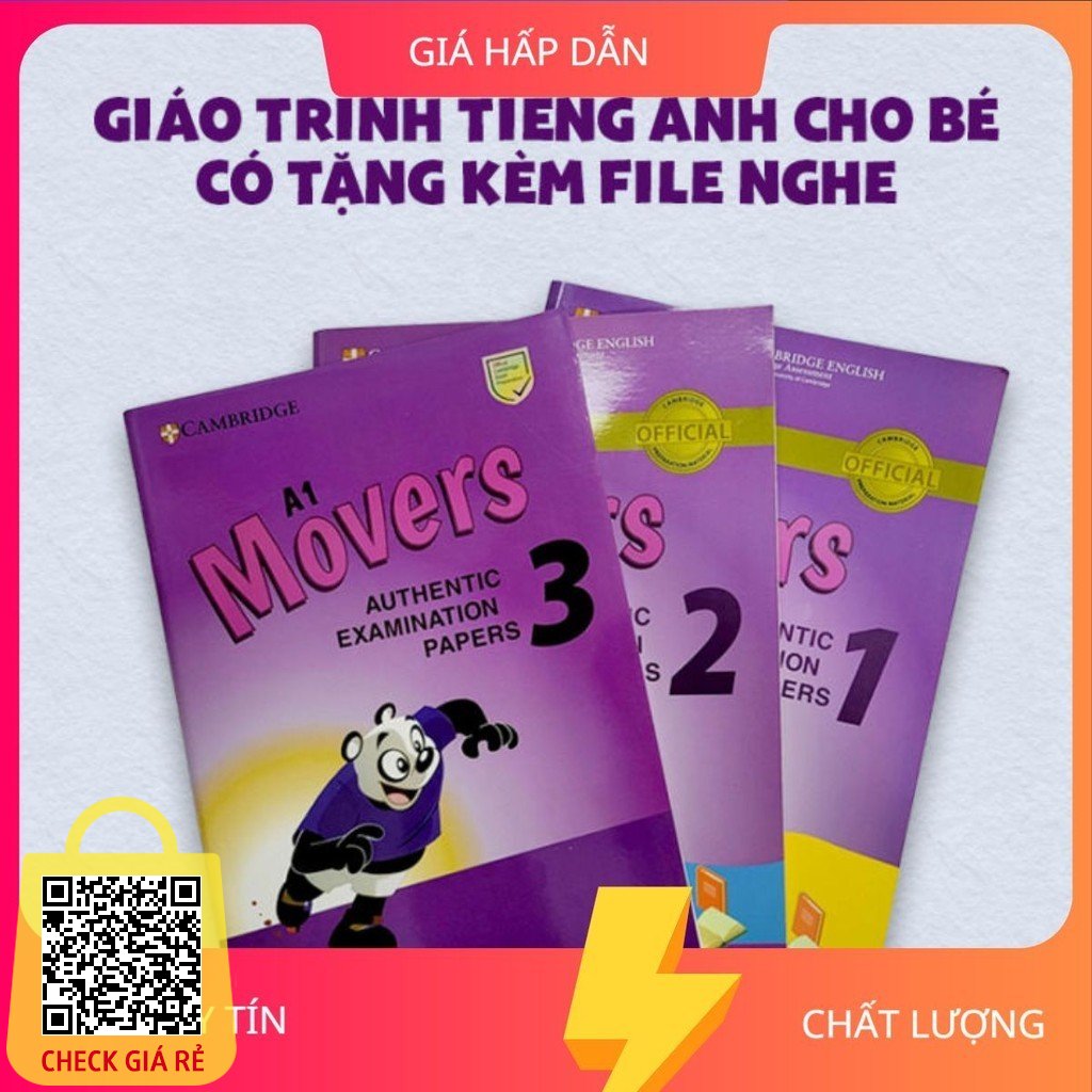 Cambridge Authentic Movers 2018 Màu đẹp Level 1 2 -3 Tặng file nghe