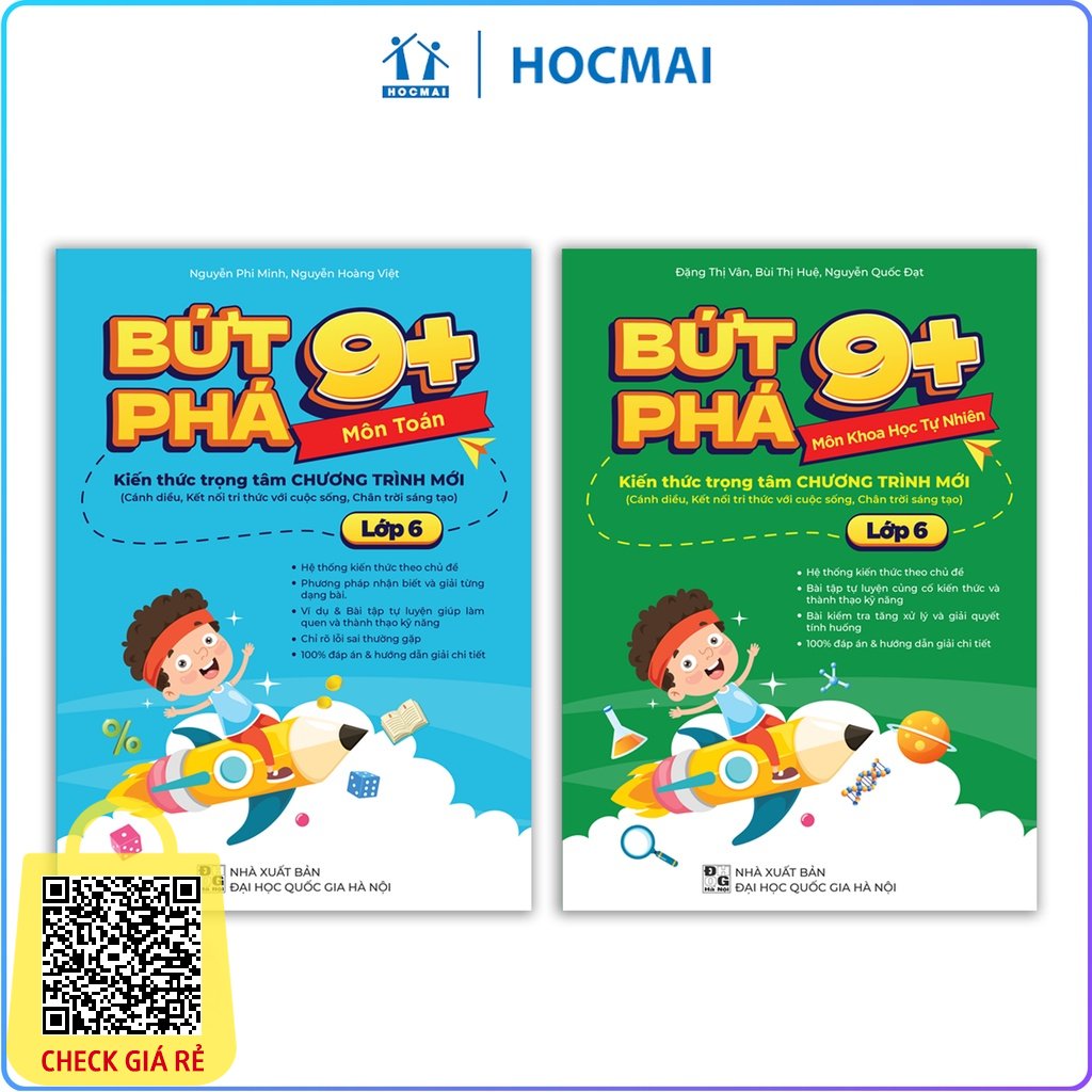Combo 2 cuốn sách Bứt phá 9+ lớp 6 (Theo chương trình SGK mới). Bí kíp giúp con đạt toàn điểm 9,10 trên lớp