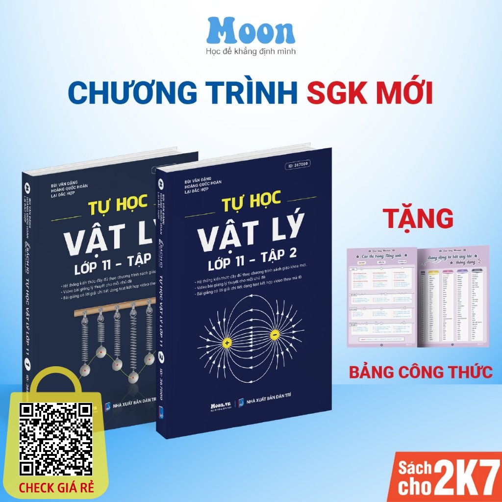 Combo 2 sách id tự học Vật lý lớp 11 chương trình SGK mới Moonbook