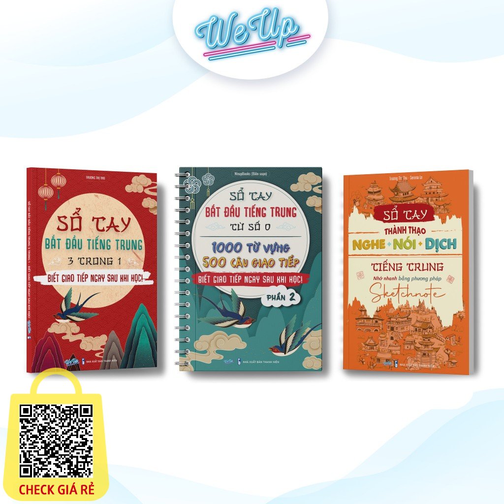 COMBO THÀNH THẠO TIẾNG TRUNG: Sổ Tay Bắt Đầu Tiếng Trung Và Sổ tay Thành Thạo Nghe - Đọc - Dịch Tiếng Trung