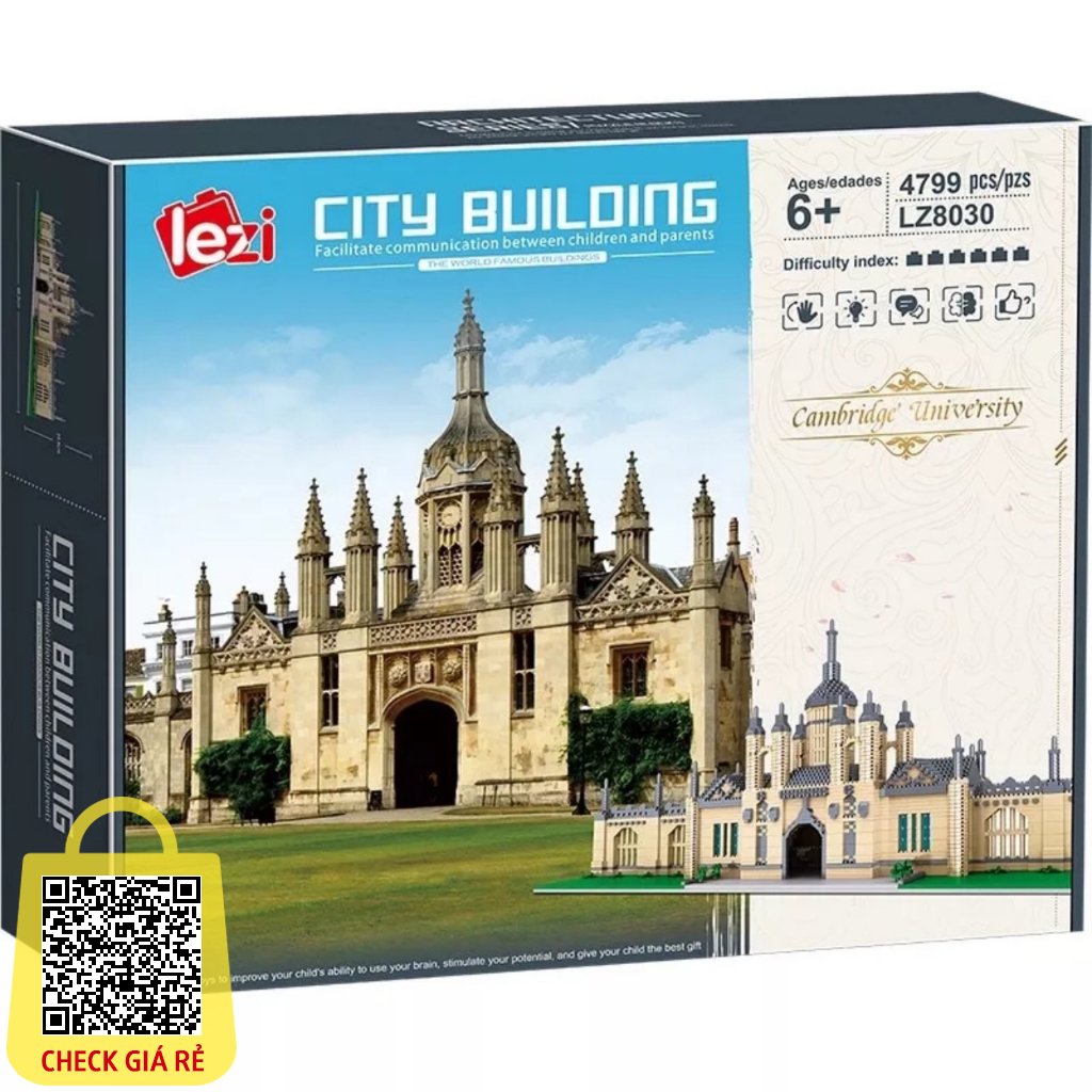 Do Choi Lap Rap CiTy Building LZ8030 ( Xep Hinh Truong Dai Hoc Cambridge Vuong Quoc Anh 4799 Manh