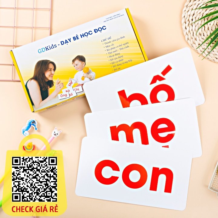Flashcard GDkids Dạy Bé Học Đọc Theo Phương Pháp Glenn Doman ( 100 Thẻ )