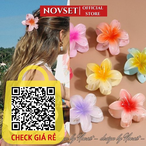 Kẹp Tóc Hoa sứ NOVSET Kẹp tóc hoa Nhiều Màu Sắc Phong Cách Hawaii