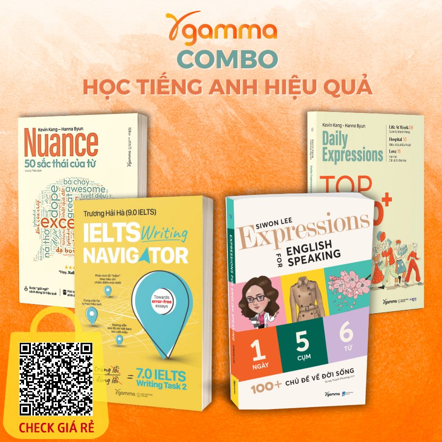 Lẻ/Combo Sách Học Từ Vựng Hiệu Quả: 1 Ngày 5 Cụm 6 Từ + Nuance 50 Sắc Thái Của Từ + Top 1500+ + IELTS Writing Navigator