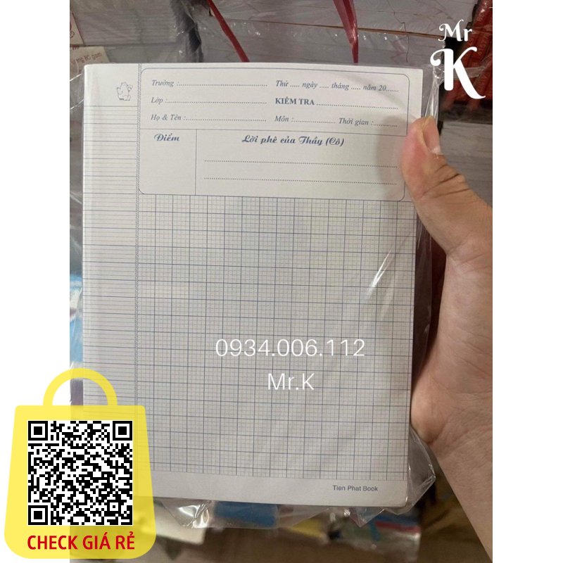 LỐC 200 ĐÔI GIẤY KIỂM TRA ĐỊNH LƯỢNG 80GSM TIẾN PHÁT