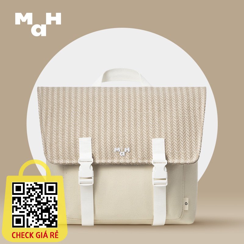 MAH OLI Ba lo may tinh xach tay Tui vai tai che Cotton & day de thuong Tui Cambridge