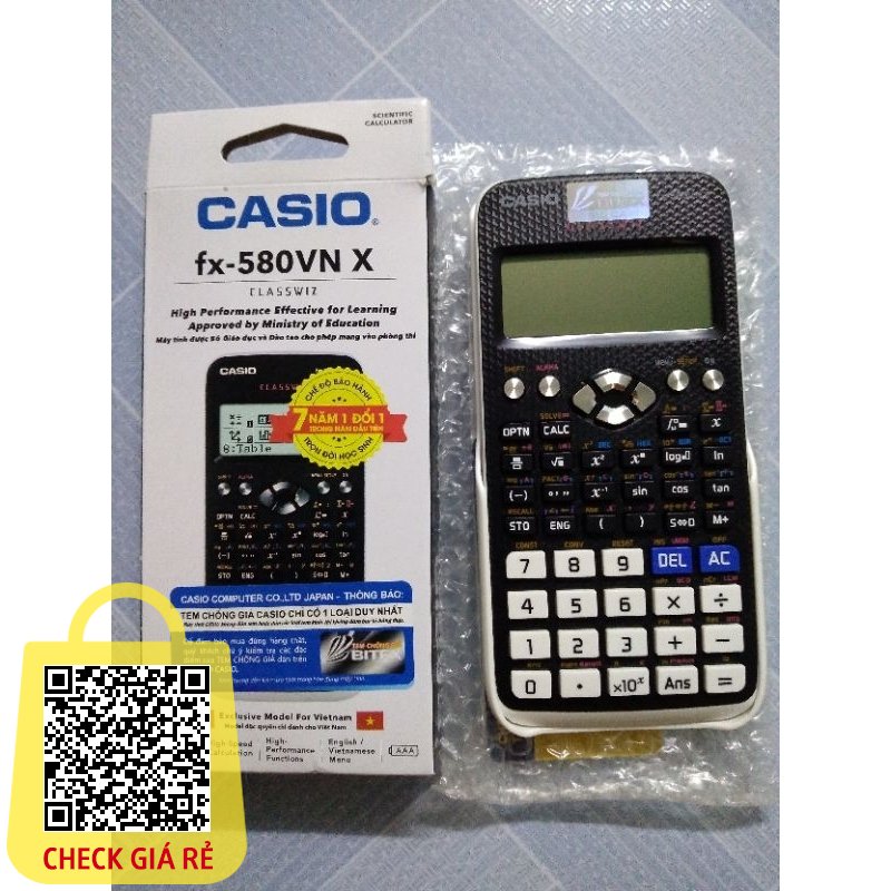 Máy tính Casio 580VNX, máy tính casio 580 VNX, máy tính 580, máy tính học sinh 580 VNX, máy tính cầm tay