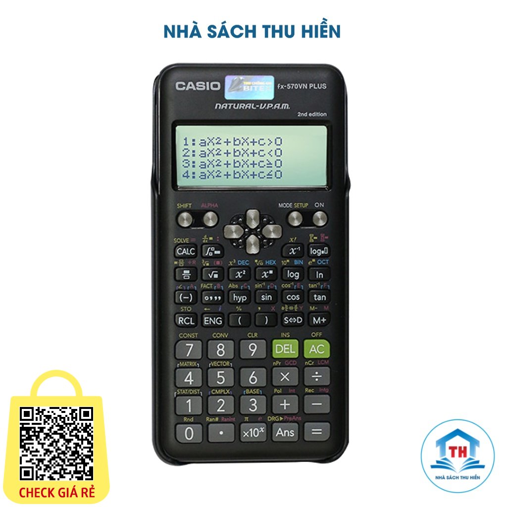 Máy tính FX-570VN PLUS đen - Máy tính giá rẻ - Hàng Thái Lan