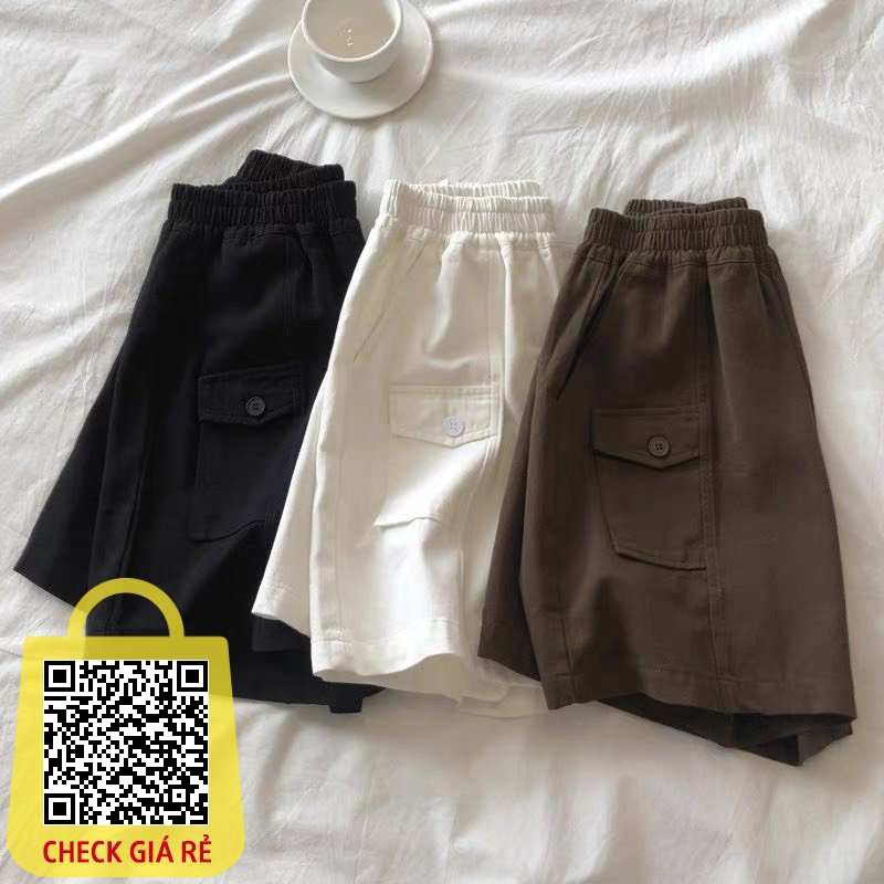 Quần Short Kaki Nữ, Quần Đùi Kaki Loại Đẹp Cạp Chun Co Giãn MA101