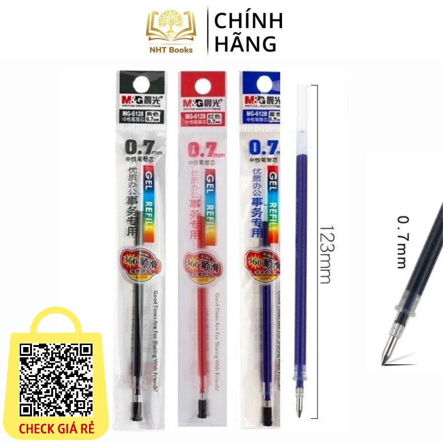 Ruot ngoi but nuoc 0.7mm M&G 6128 / Ngoi thay cho but ky va luyen viet tieng Trung MG-6128