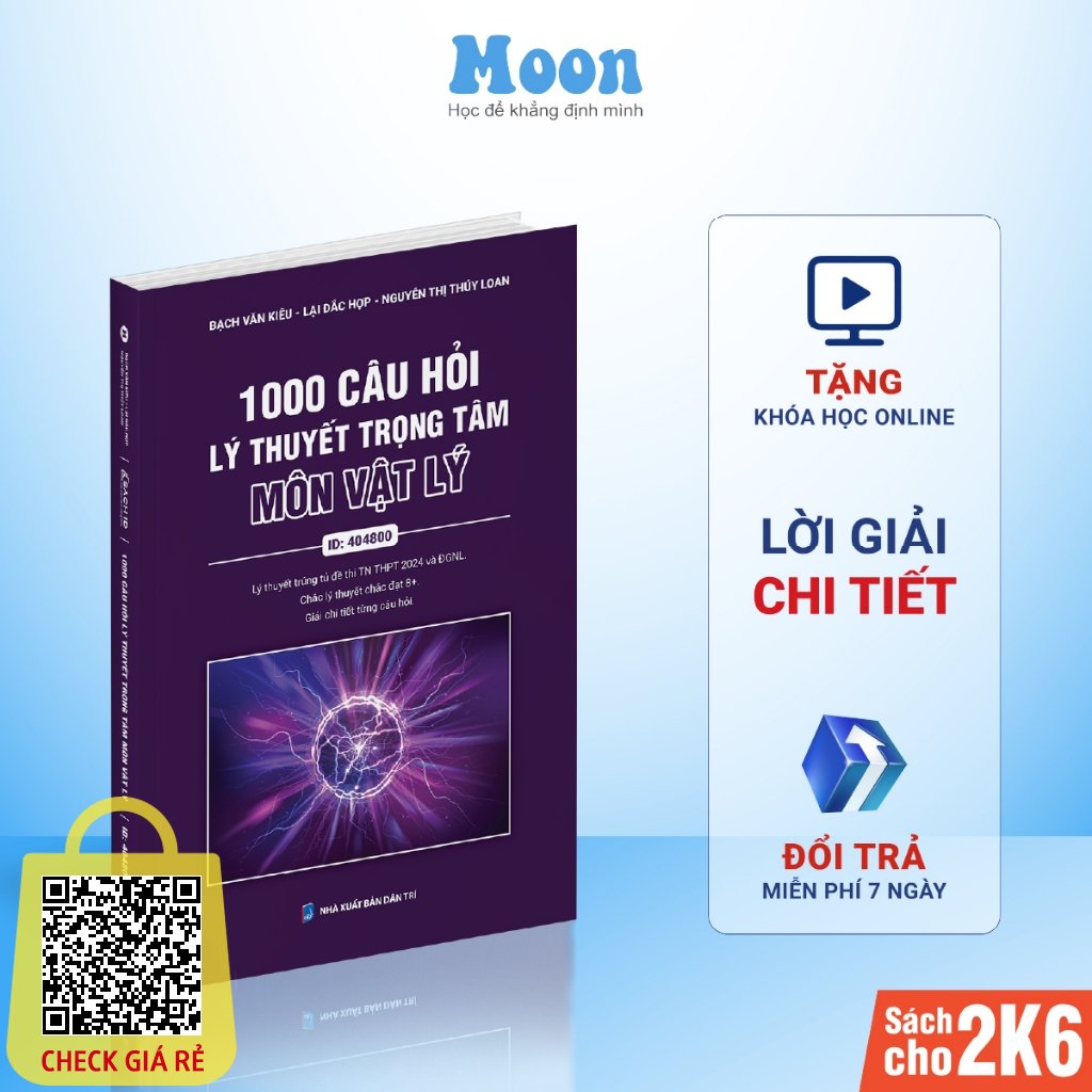 Sách 1000 câu hỏi lý thuyết trọng tâm ôn thi THPT luyện thi đánh giá năng lực môn vật lý sachid
