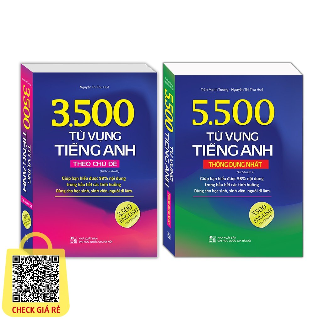 Sách - 5500 từ vựng tiếng Anh thông dụng nhất và 3500 từ vựng tiếng Anh theo chủ đề (bản màu) Tặng Kèm Bookmark