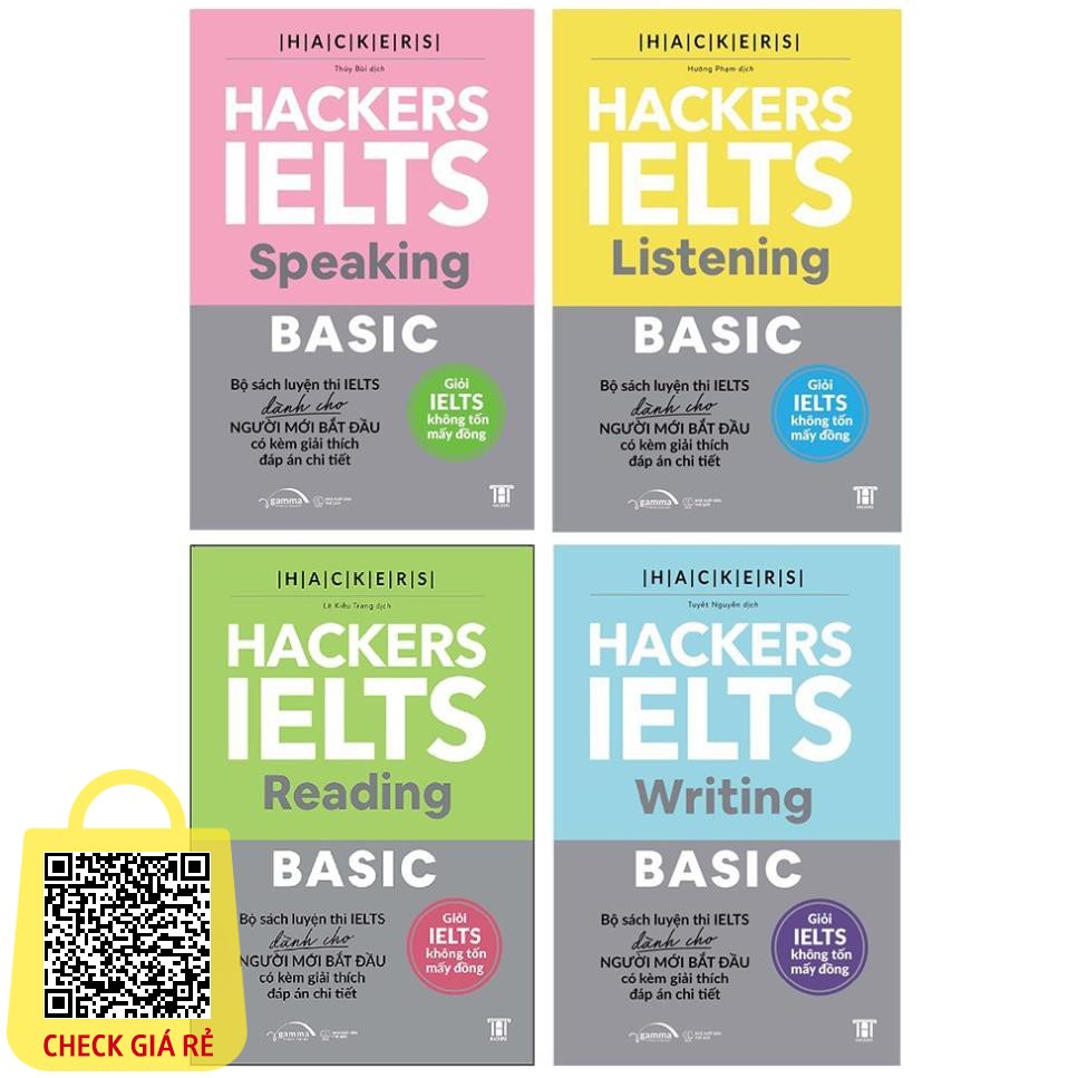 sach alphabooks combo 4 cuon le tuy chon hacker ielts basic reading listening writing speaking