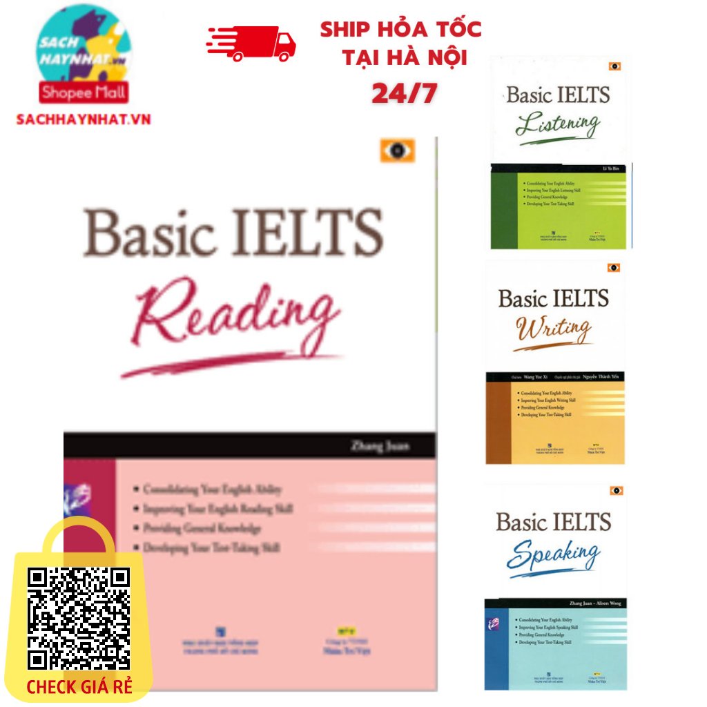 Sách Basic IELTS Reading + Listening + Writing + Speaking (lẻ tùy chọn)