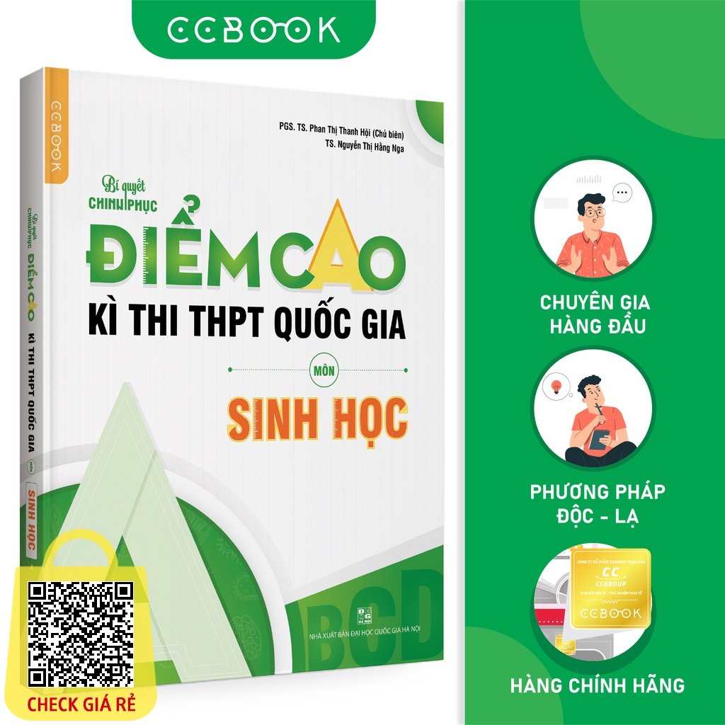 Sách Bí quyết chinh phục điểm cao kì thi THPT Quốc gia môn Sinh học Ôn thi đại học Chính hãng CCbook