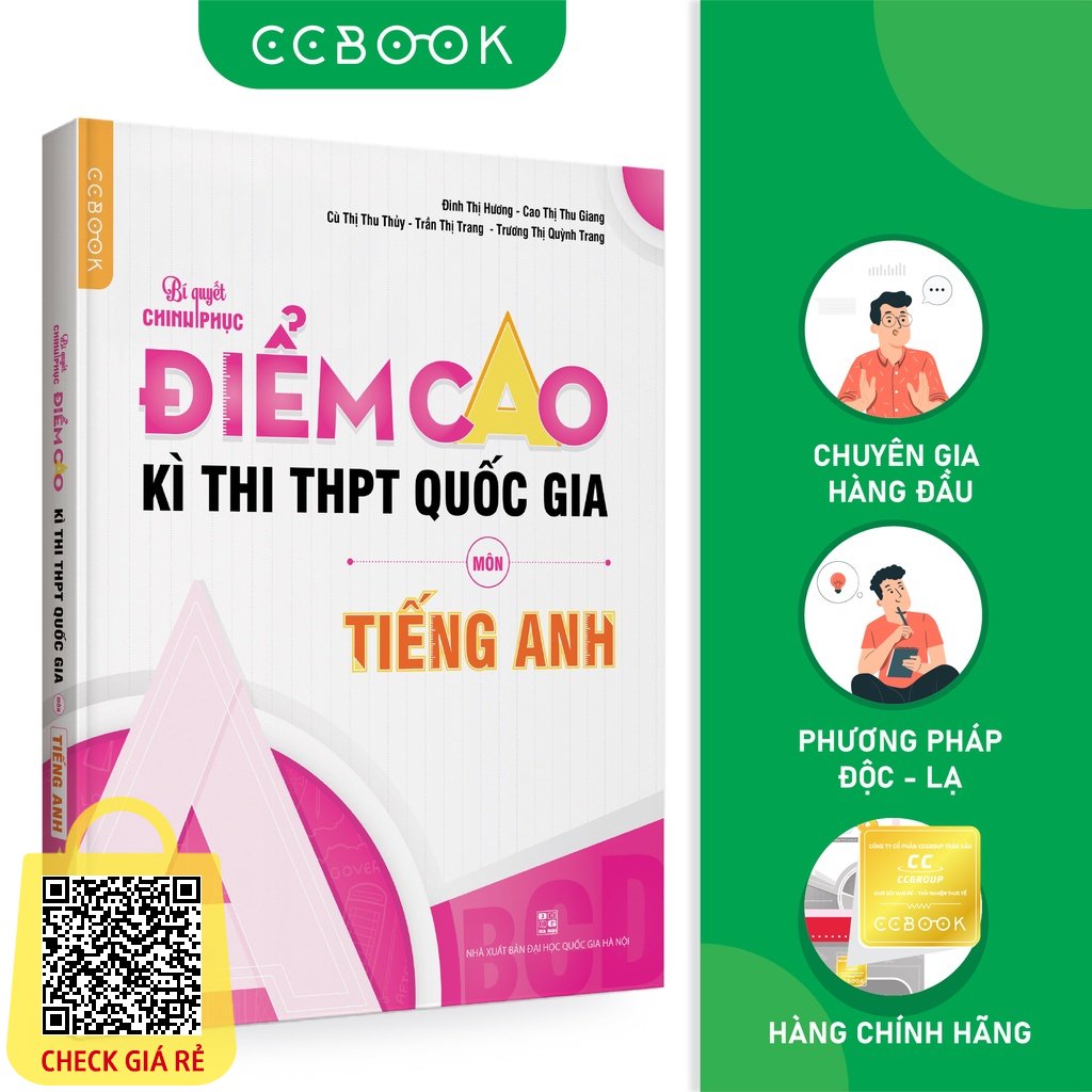 Sách Bí quyết chinh phục điểm cao kì thi THPT Quốc gia môn Tiếng Anh Ôn thi đại học Chính hãng CCbook