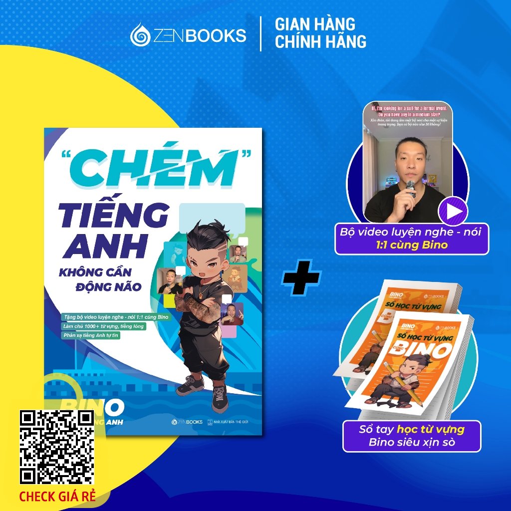 Sách Chém Tiếng Anh Không Cần Động Não - Bino