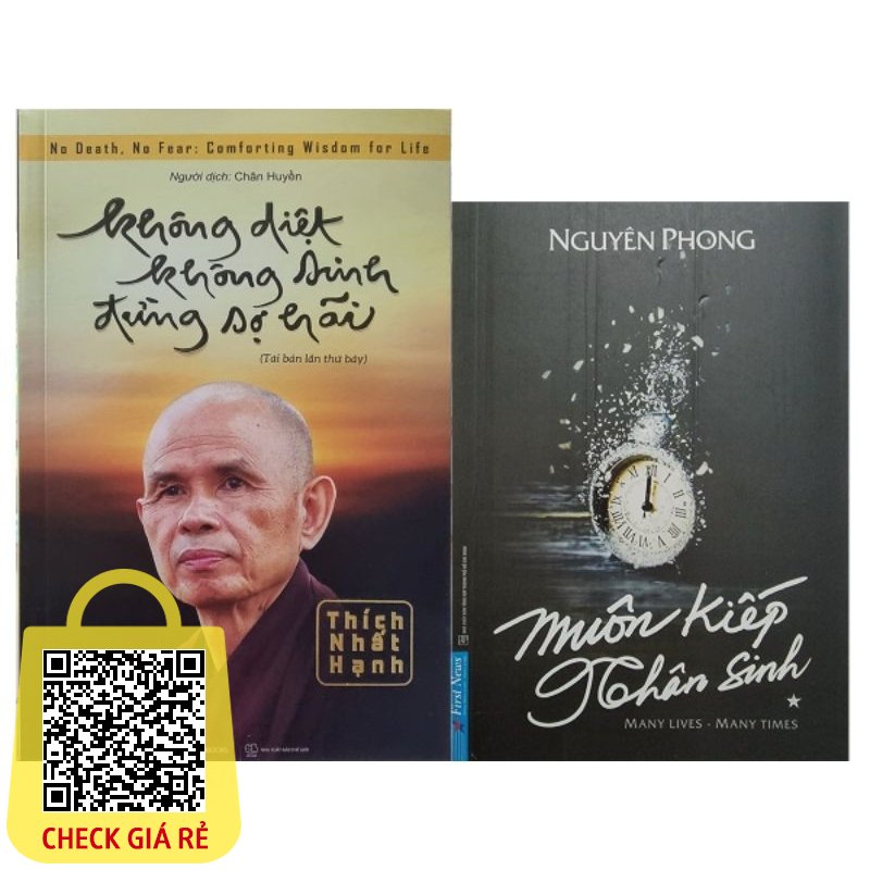 Sách Combo 2 cuốn Không diệt không sinh đừng sợ hãi và Muôn kiếp nhân sinh 1 (khổ nhỏ)