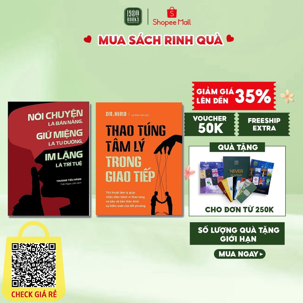 Sách Combo 2 cuốn Nói Chuyện Là Bản Năng, Giữ Miệng Là Tu Dưỡng, Im Lặng Là Trí Tuệ + Thao Túng Tâm Lý Trong Giao Tiếp