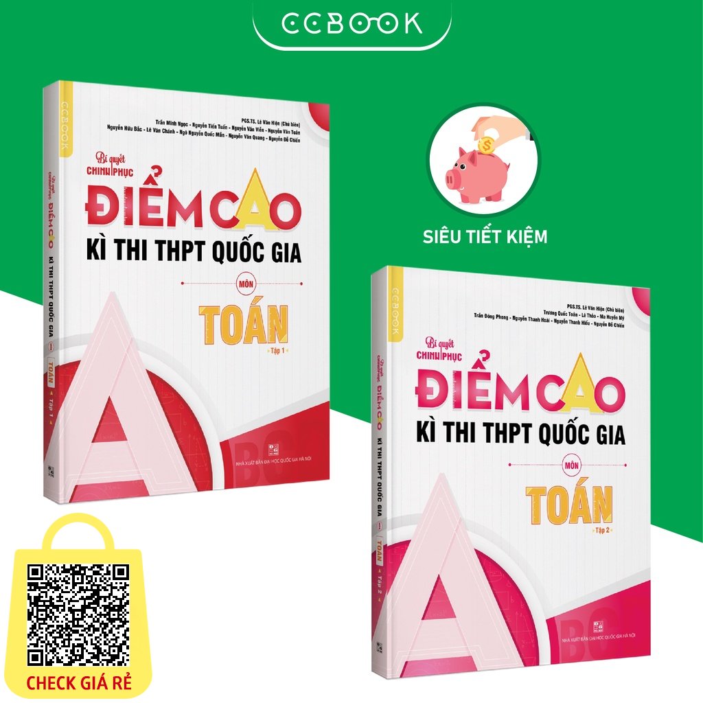 Sách Combo 2 tập Bí quyết chinh phục điểm cao kì thi THPT Quốc gia môn Toán Siêu tiết kiệm Chính hãng CCbook