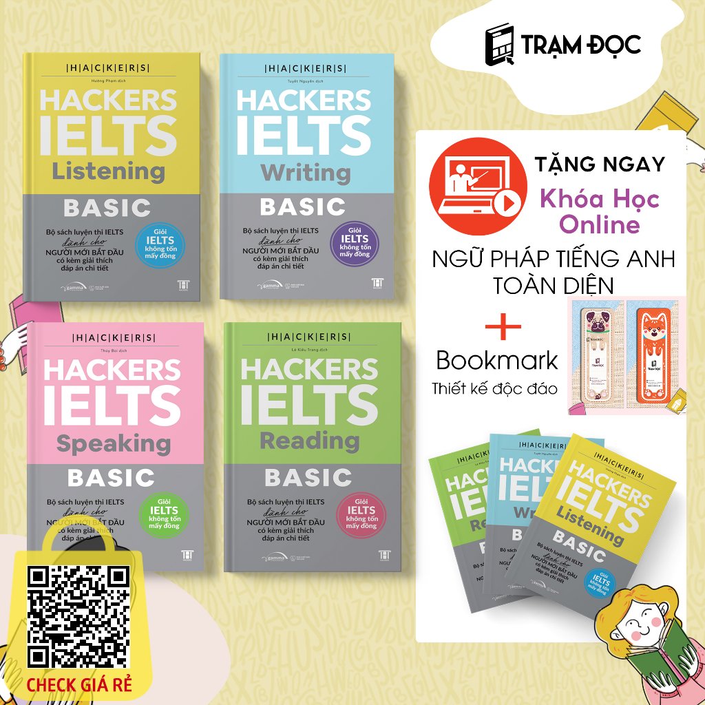 sach combo 4 cuon bo hackers ielts basic