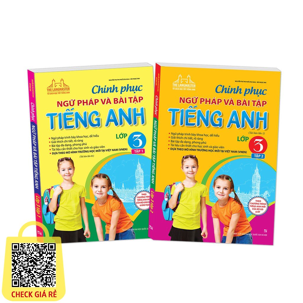 sach combo chinh phuc ngu phap va bai tap tieng anh lop 3 tron bo 2 tap tang kem bookmark