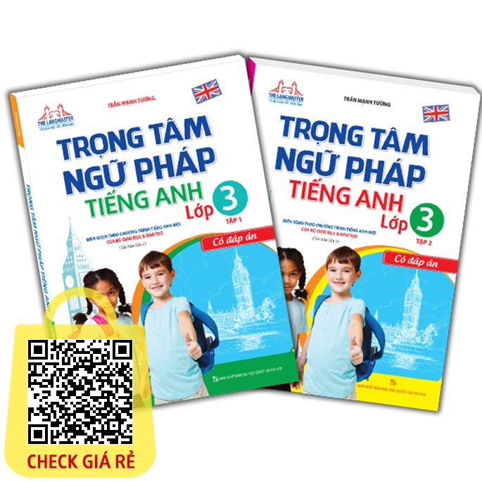 Sách - Combo trọng tâm ngữ pháp tiếng Anh lớp 3(2 cuốn) Tặng Kèm Bookmark