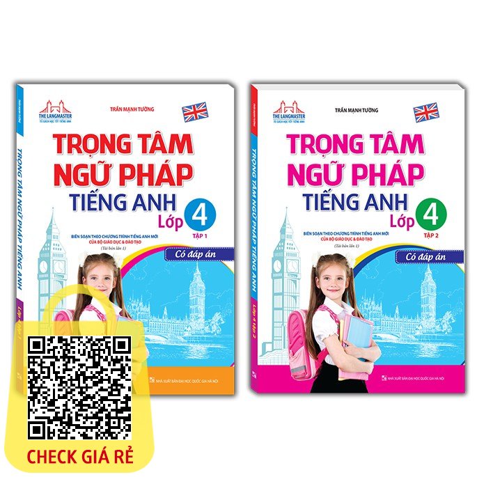 Sách - Combo trọng tâm ngữ pháp tiếng Anh lớp 4(trọn bộ 2 cuốn) Tặng Kèm Bookmark