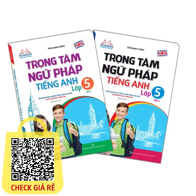 Sách - Combo trọng tâm ngữ pháp tiếng Anh lớp 5(trọn bộ 2 cuốn) Tặng Kèm Bookmark