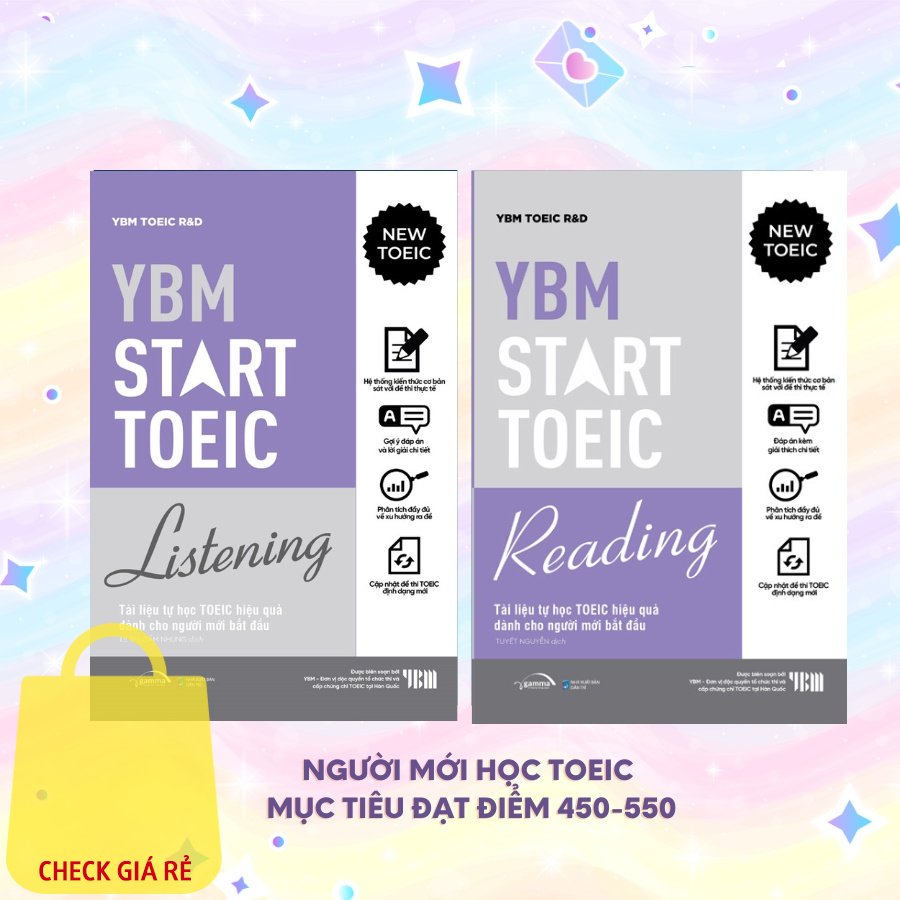 Sach Combo YBM TOEIC Start Reading + YBM TOEIC Start Listening