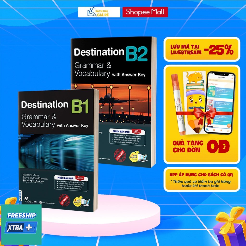 Sách Destination B1 & B2 Grammar and Vocabulary Kèm Đáp Án Lẻ/Combo