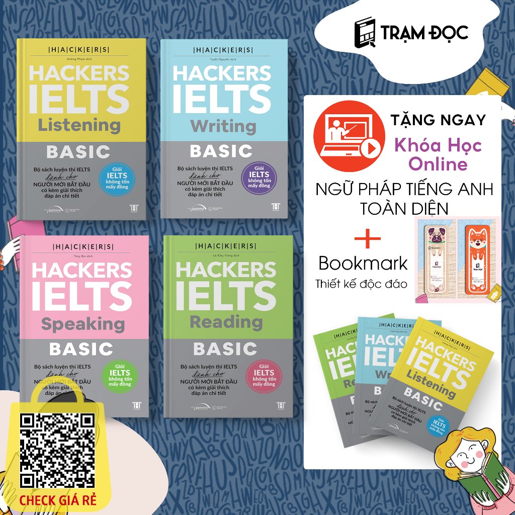 Sách -Hacker IELTS Basic (Reading + Listening + Writing + Speaking )