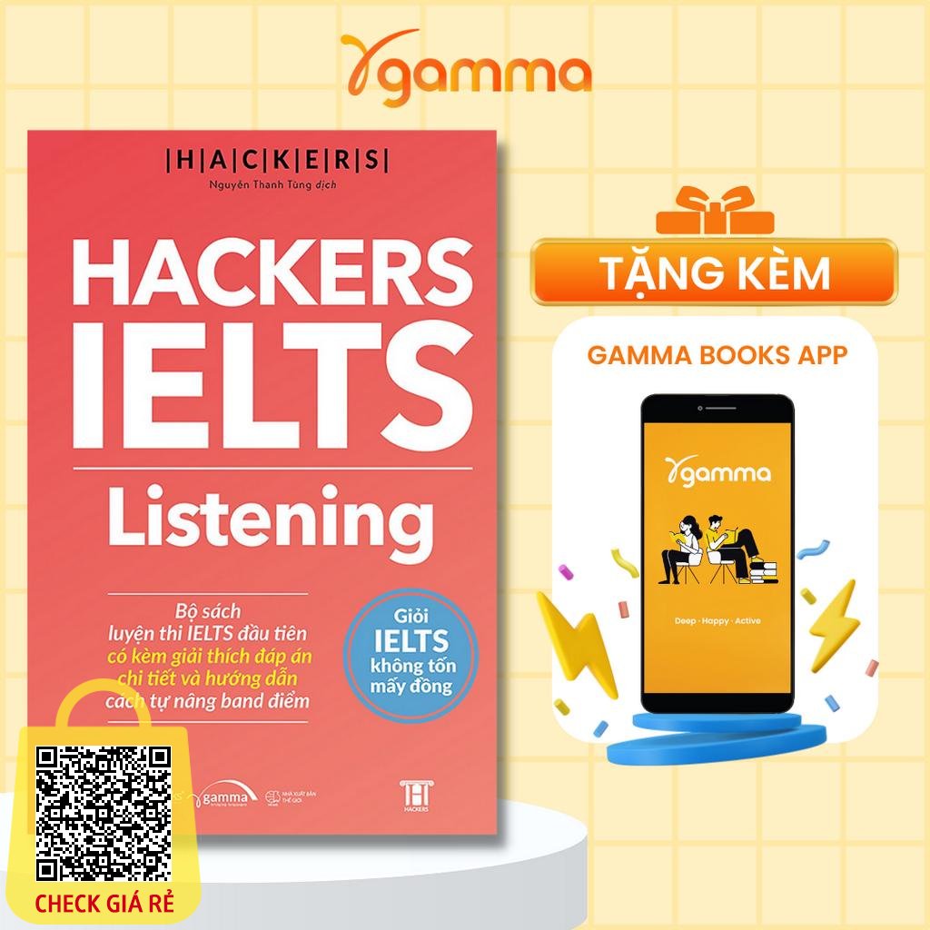 Sách > HACKERS IELTS: Listening (Kèm mã QR file nghe, giải thích đáp án chi tiết và hướng dẫn cách tự nâng band điểm)