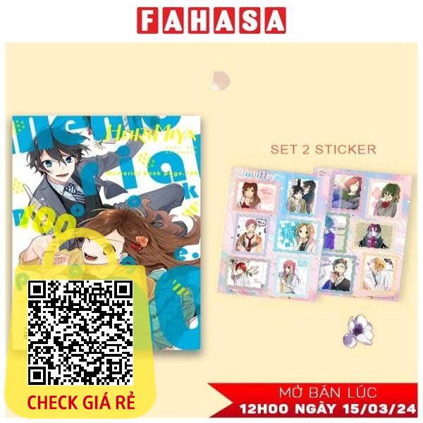 sach horimiya memorial book page 100 ban dac biet tang kem set 2 sticker happy birthday