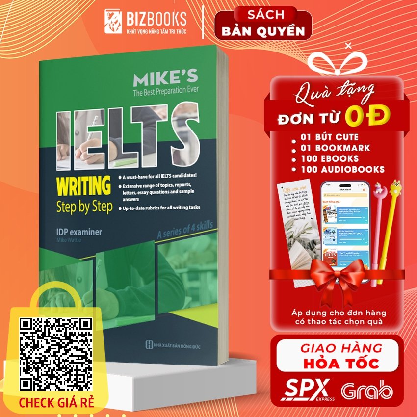 sach ielts writing step by step danh cho nguoi luyen thi ielts bizbooks tang so tay va bookmark