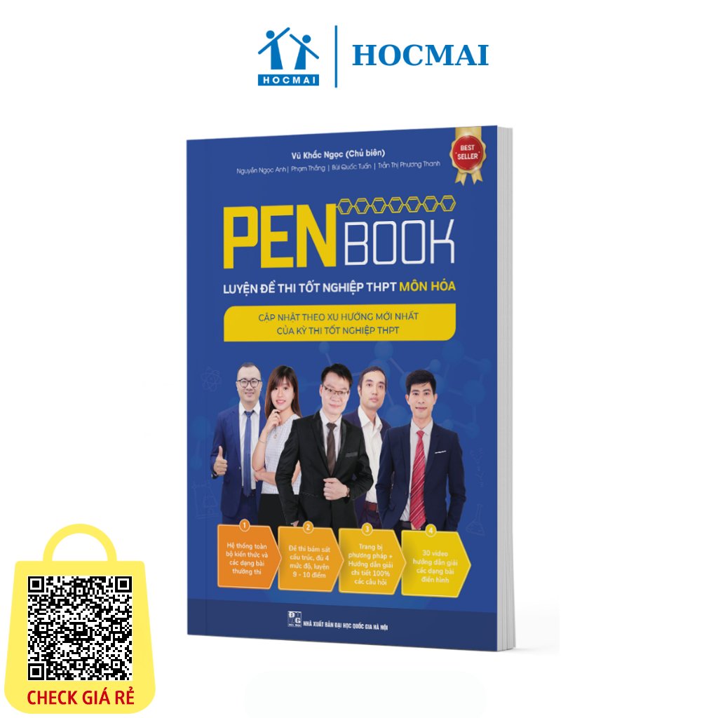 Sách lớp 12 PENBOOK môn Hóa Học – Luyện đề thi tốt nghiệp THPT theo xu hướng mới nhất dành cho 2k6 (Bản thi năm 2024)