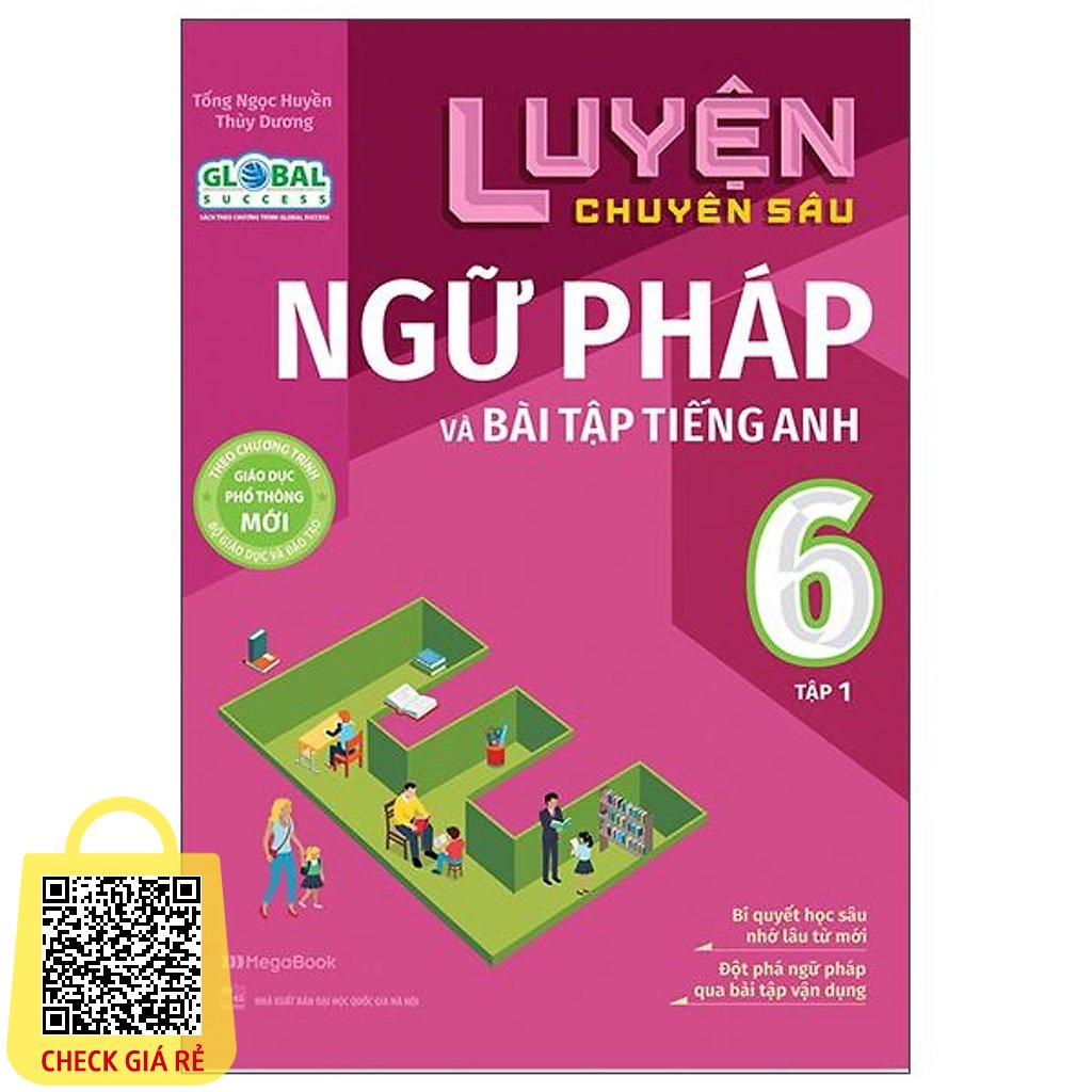 Sách Luyện chuyên sâu ngữ pháp và bài tập Tiếng Anh Lớp 6 Tập 1 Global Success (Megabook)