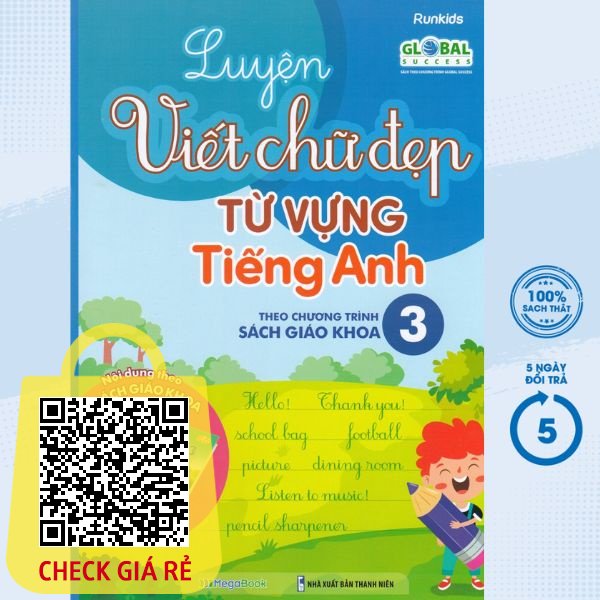 Sách Luyện Viết Chữ Đẹp Từ Vựng Tiếng Anh 3 Theo Chương Trình Sách Giáo Khoa MEGABOOK