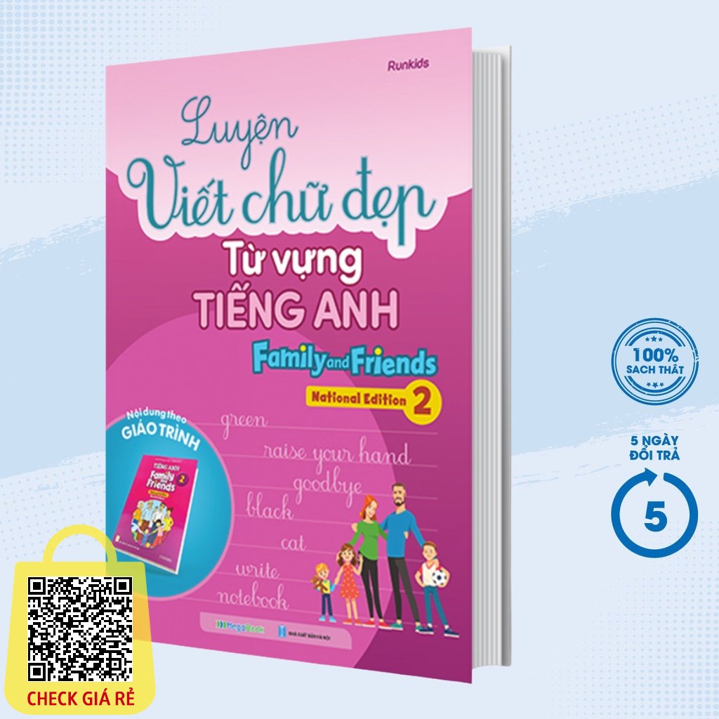 Sách – Luyện Viết Chữ Đẹp Từ Vựng Tiếng Anh Family And Friends National Edition 2 (MEGABOOK)
